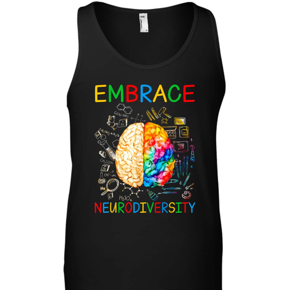 Neurodiversity Embrace ADHD Autism Awareness Month T-Shirt Neurodiversity Embrace ADHD Autism Awareness Month T-Shirt