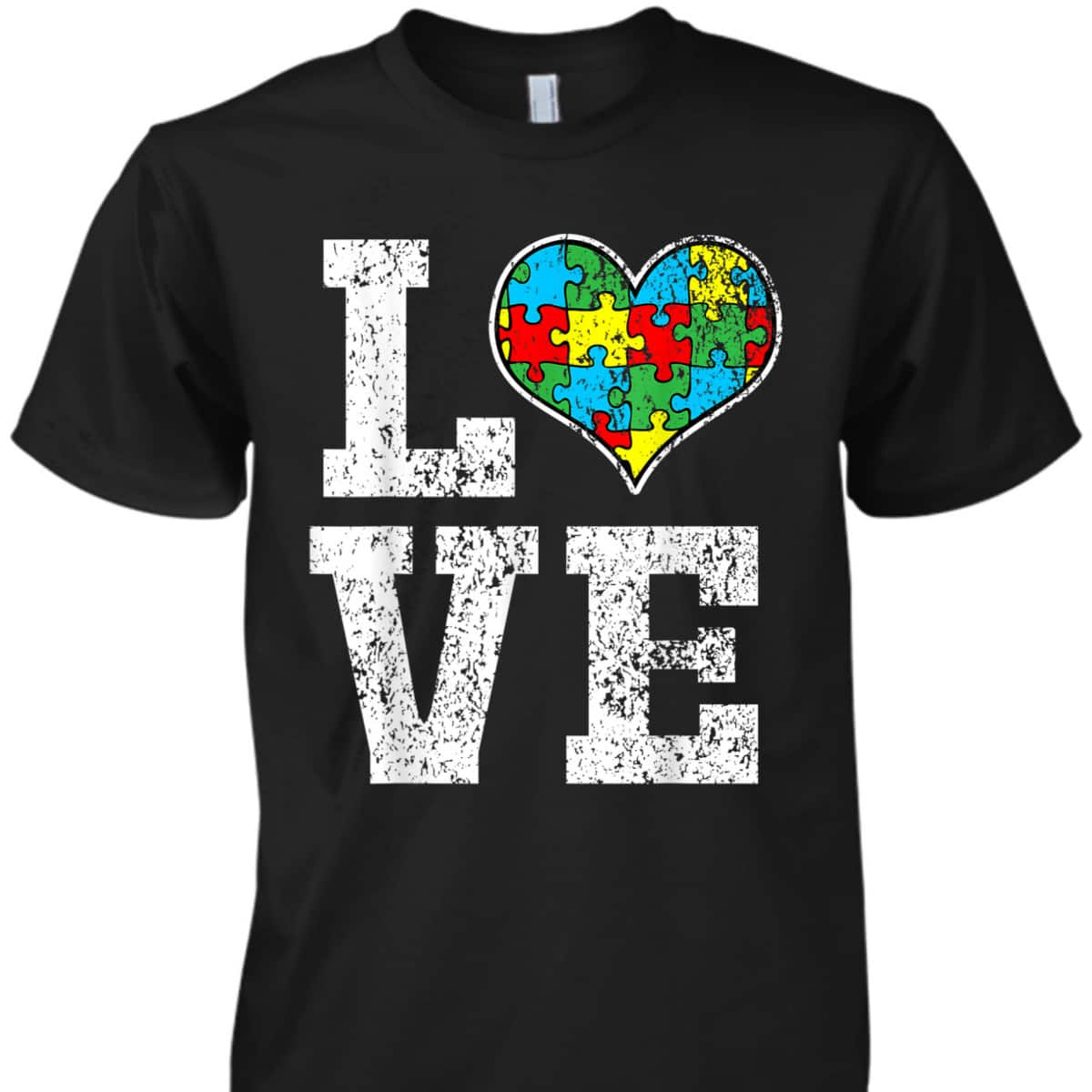Autism Awareness For Kids Mom Dad Love Heart T-Shirt Autism Awareness For Kids Mom Dad Love Heart T-Shirt