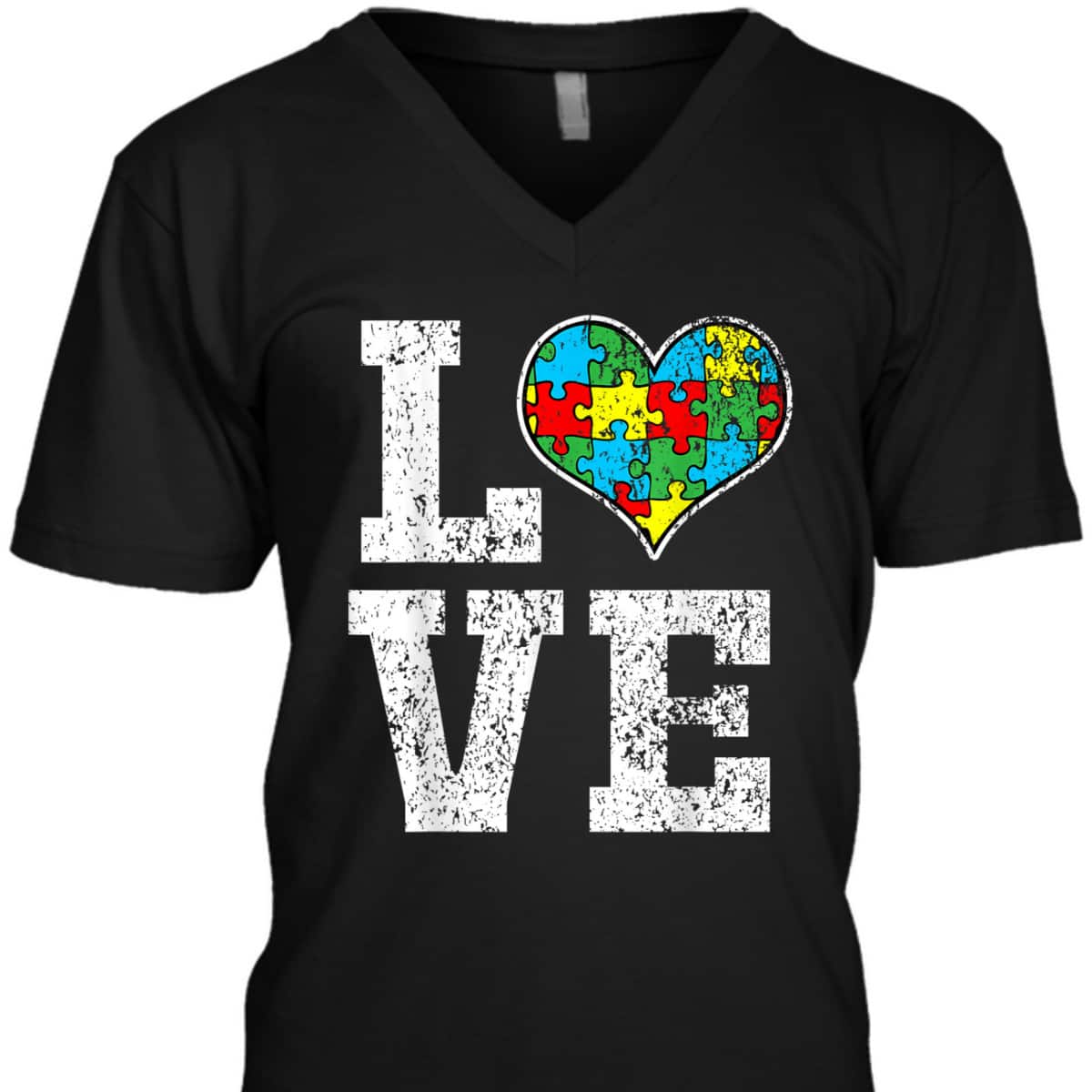 Autism Awareness For Kids Mom Dad Love Heart T-Shirt Autism Awareness For Kids Mom Dad Love Heart T-Shirt