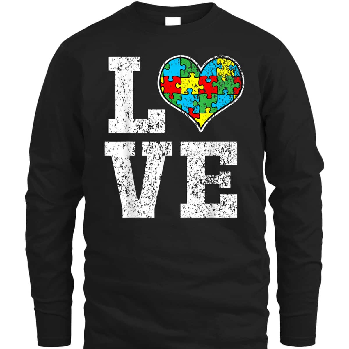 Autism Awareness For Kids Mom Dad Love Heart T-Shirt Autism Awareness For Kids Mom Dad Love Heart T-Shirt