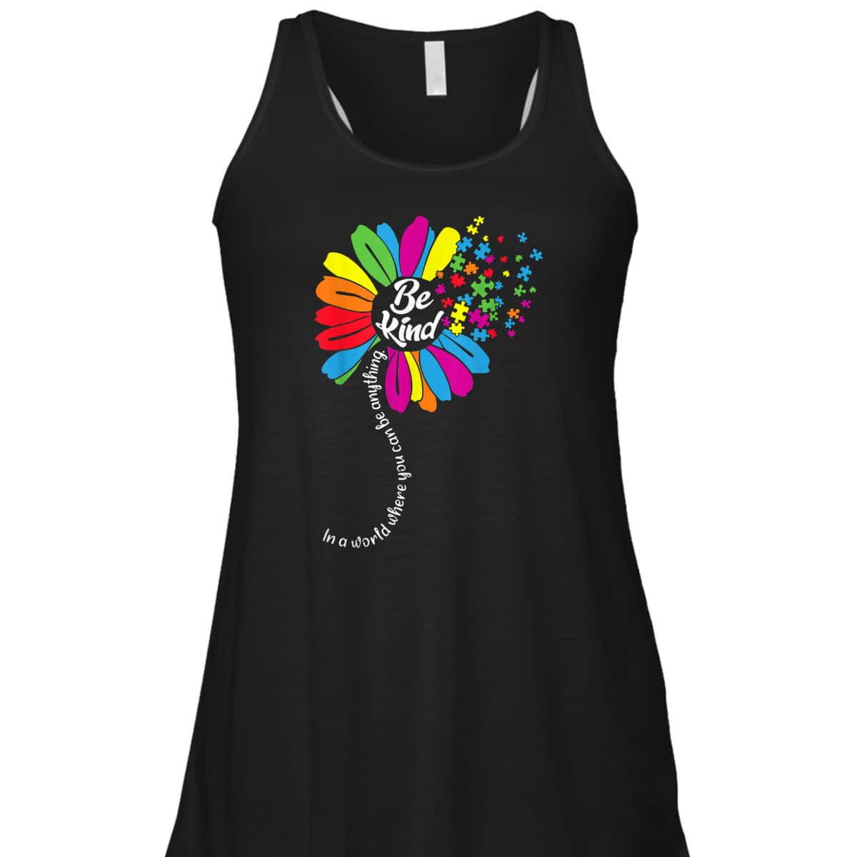 Autism Awareness Women Mom Kids Acceptance Sunflower Be Kind T-Shirt