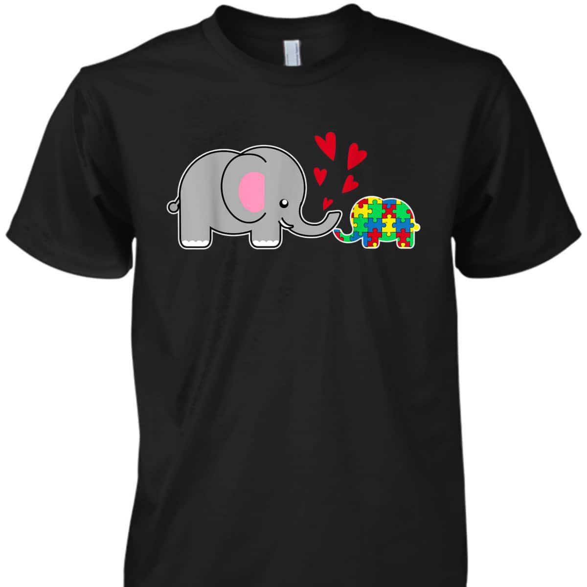 Baby Elephant Love Puzzle Piece Cool Autism Awareness Gift T-Shirt