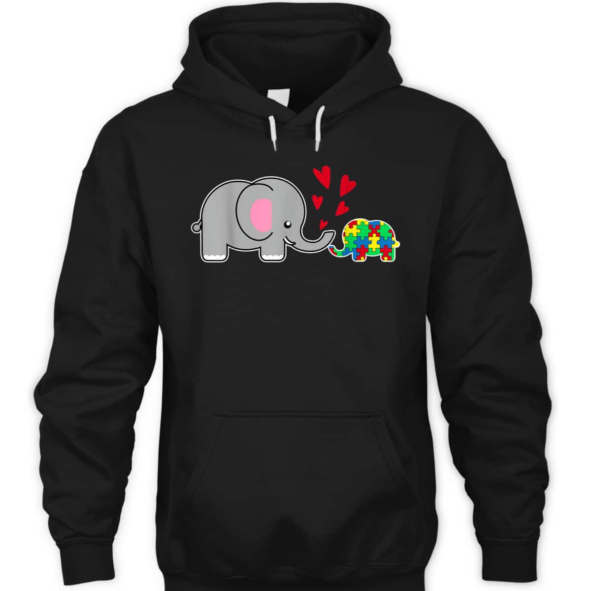 Baby Elephant Love Puzzle Piece Cool Autism Awareness Gift T-Shirt