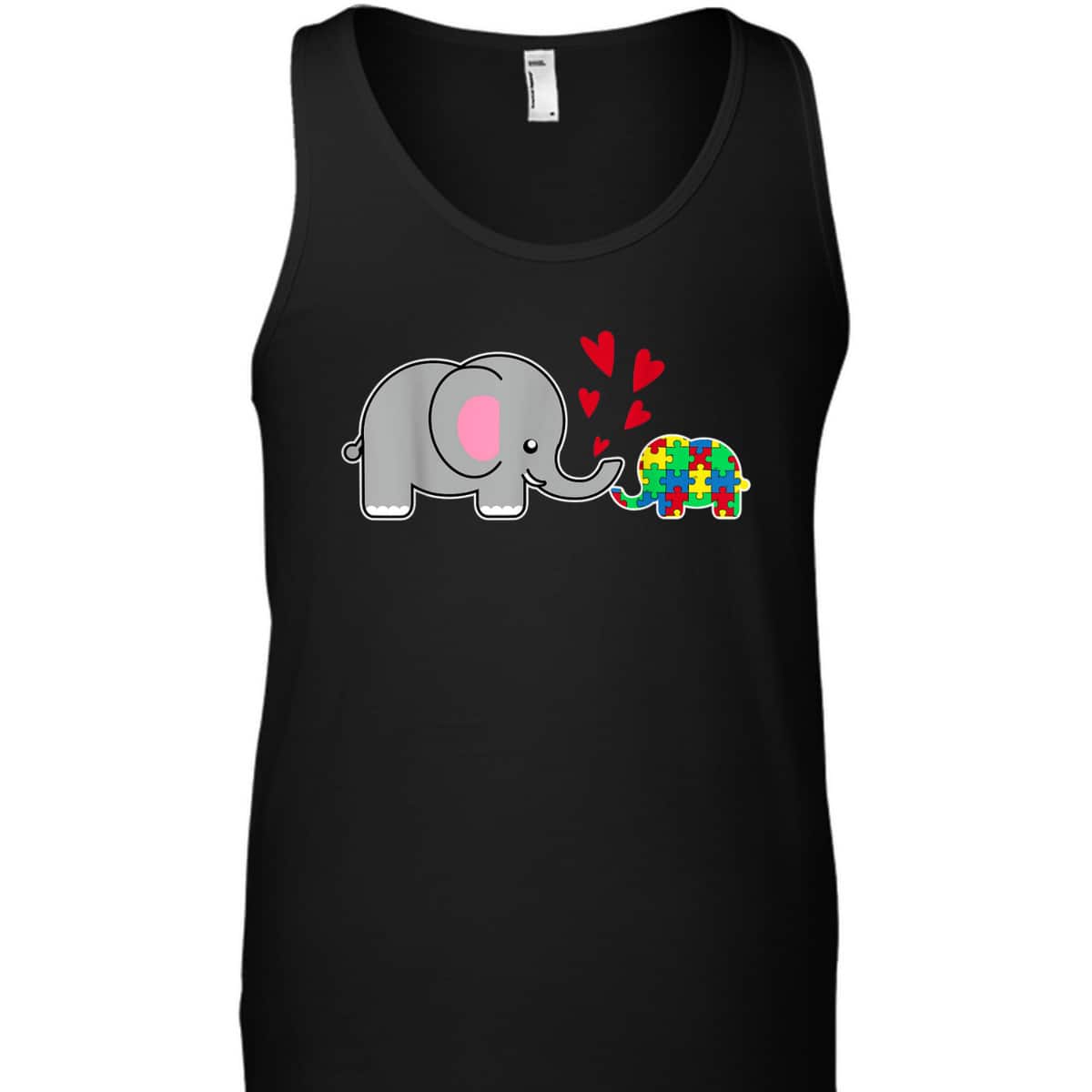 Baby Elephant Love Puzzle Piece Cool Autism Awareness Gift T-Shirt