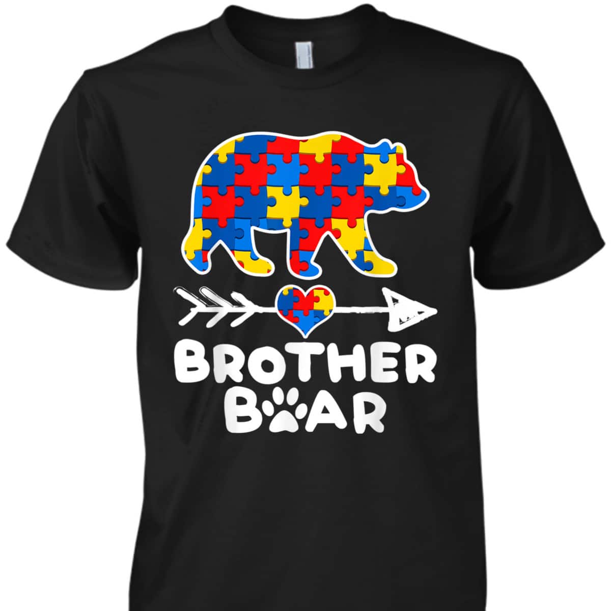 Brother Bear Puzzle Piece Autism Awareness Family Gifts T-Shirt Brother Bear Puzzle Piece Autism Awareness Family Gifts T-Shirt