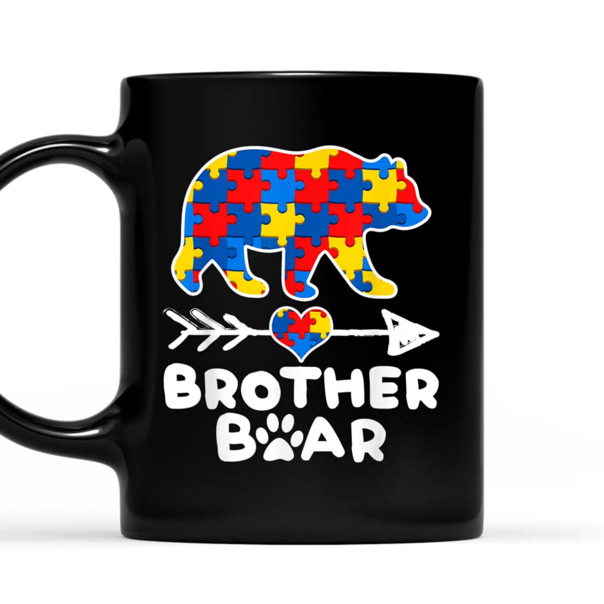 Brother Bear Puzzle Piece Autism Awareness Family Gifts T-Shirt