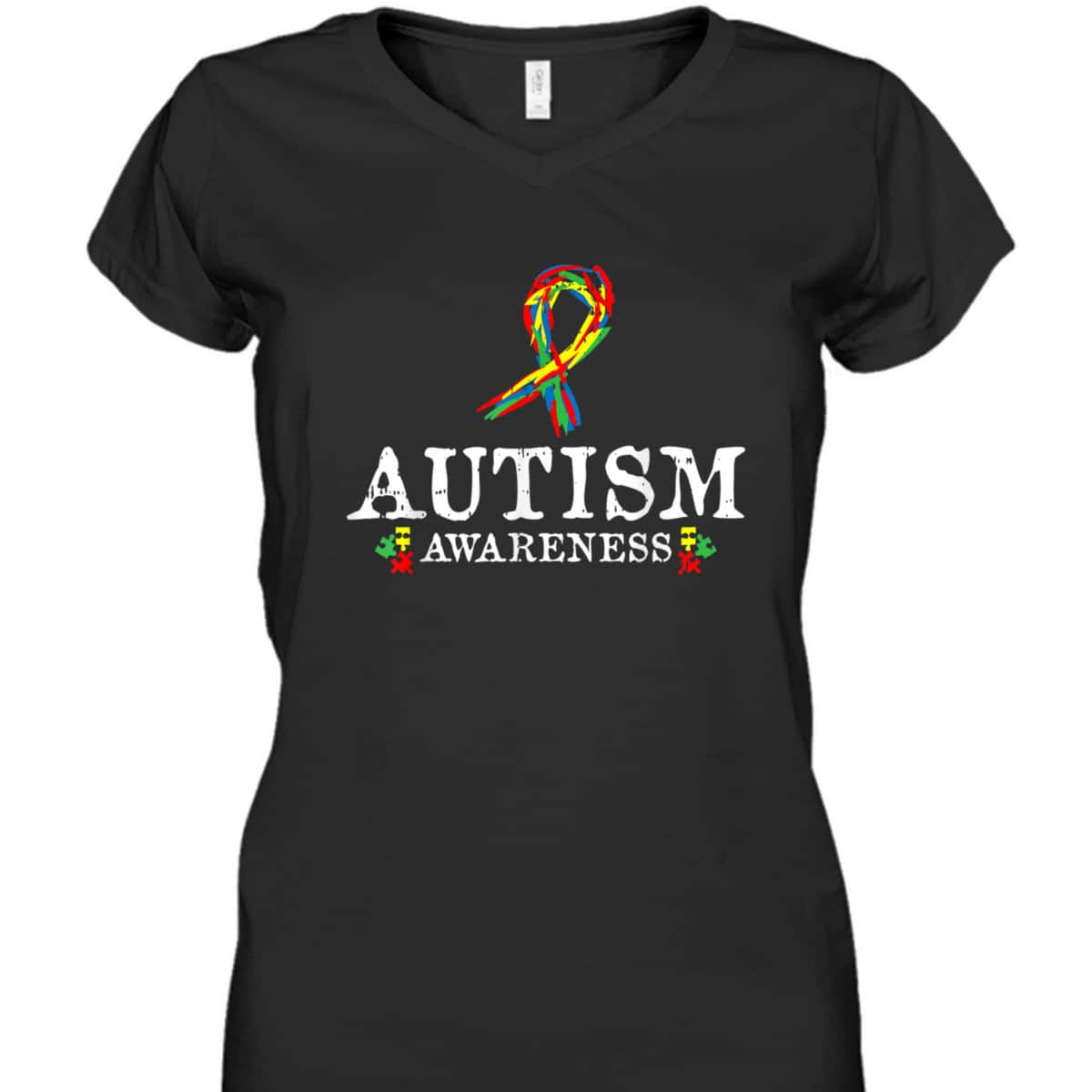 Puzzle Piece Ribbon Autism Awareness Gifts For Adults T-Shirt Puzzle Piece Ribbon Autism Awareness Gifts For Adults T-Shirt