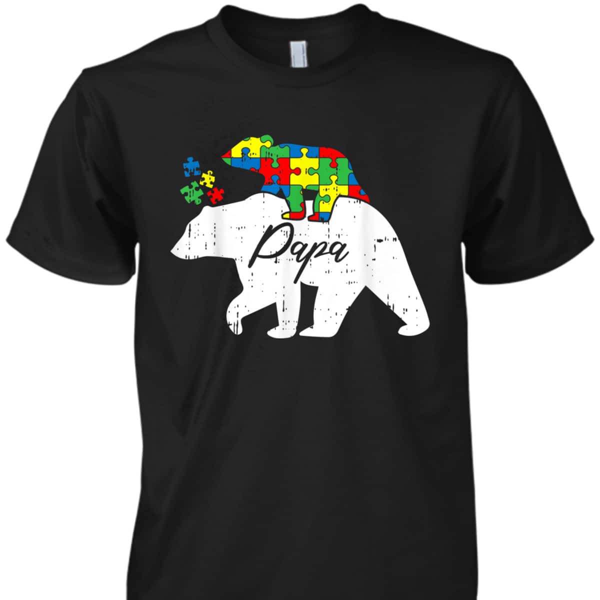 Mens Papa Bear Autism Awareness Cute Puzzle Piece Dad Father T-Shirt Mens Papa Bear Autism Awareness Cute Puzzle Piece Dad Father T-Shirt