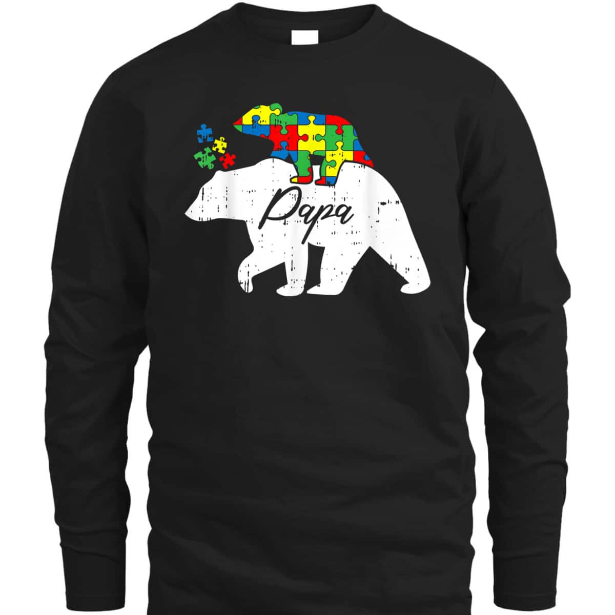 Mens Papa Bear Autism Awareness Cute Puzzle Piece Dad Father T-Shirt Mens Papa Bear Autism Awareness Cute Puzzle Piece Dad Father T-Shirt