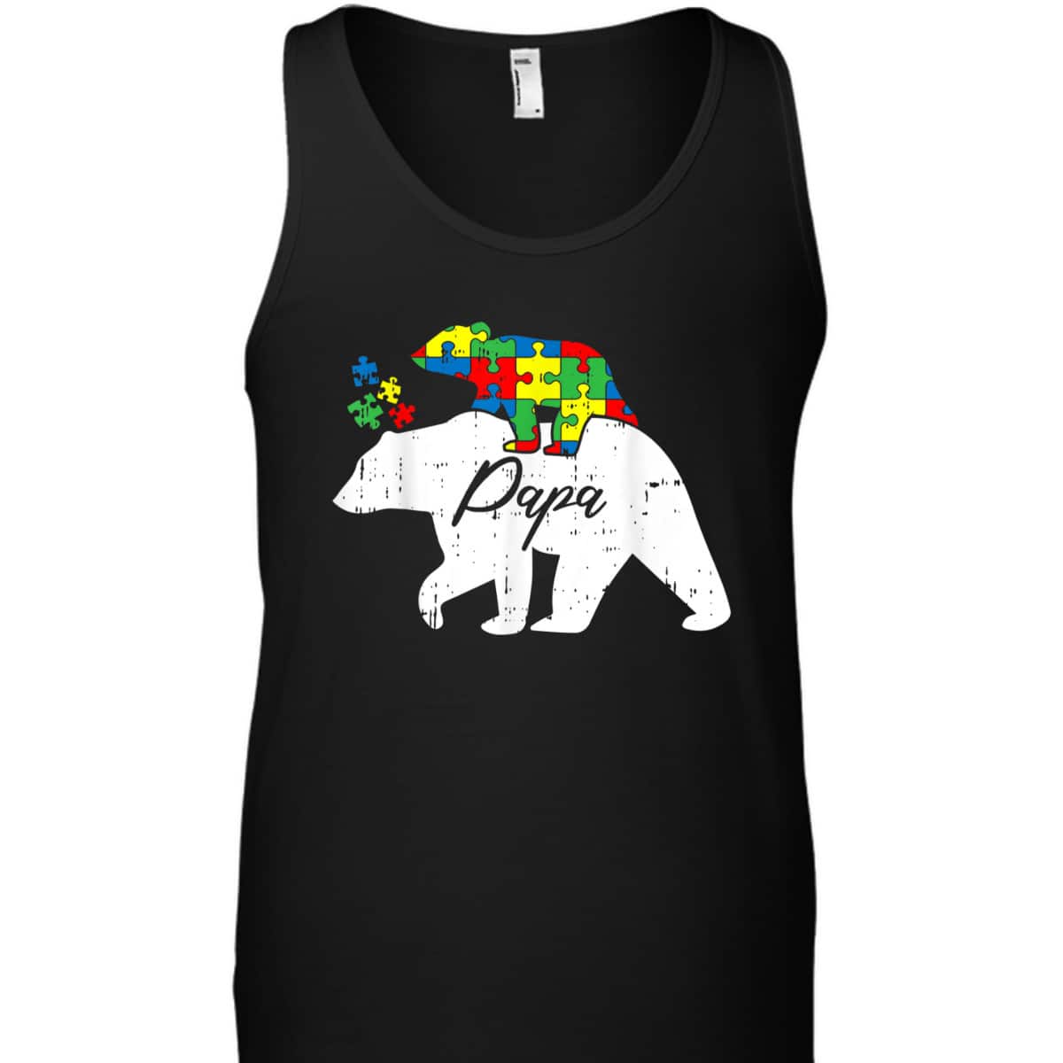 Mens Papa Bear Autism Awareness Cute Puzzle Piece Dad Father T-Shirt Mens Papa Bear Autism Awareness Cute Puzzle Piece Dad Father T-Shirt