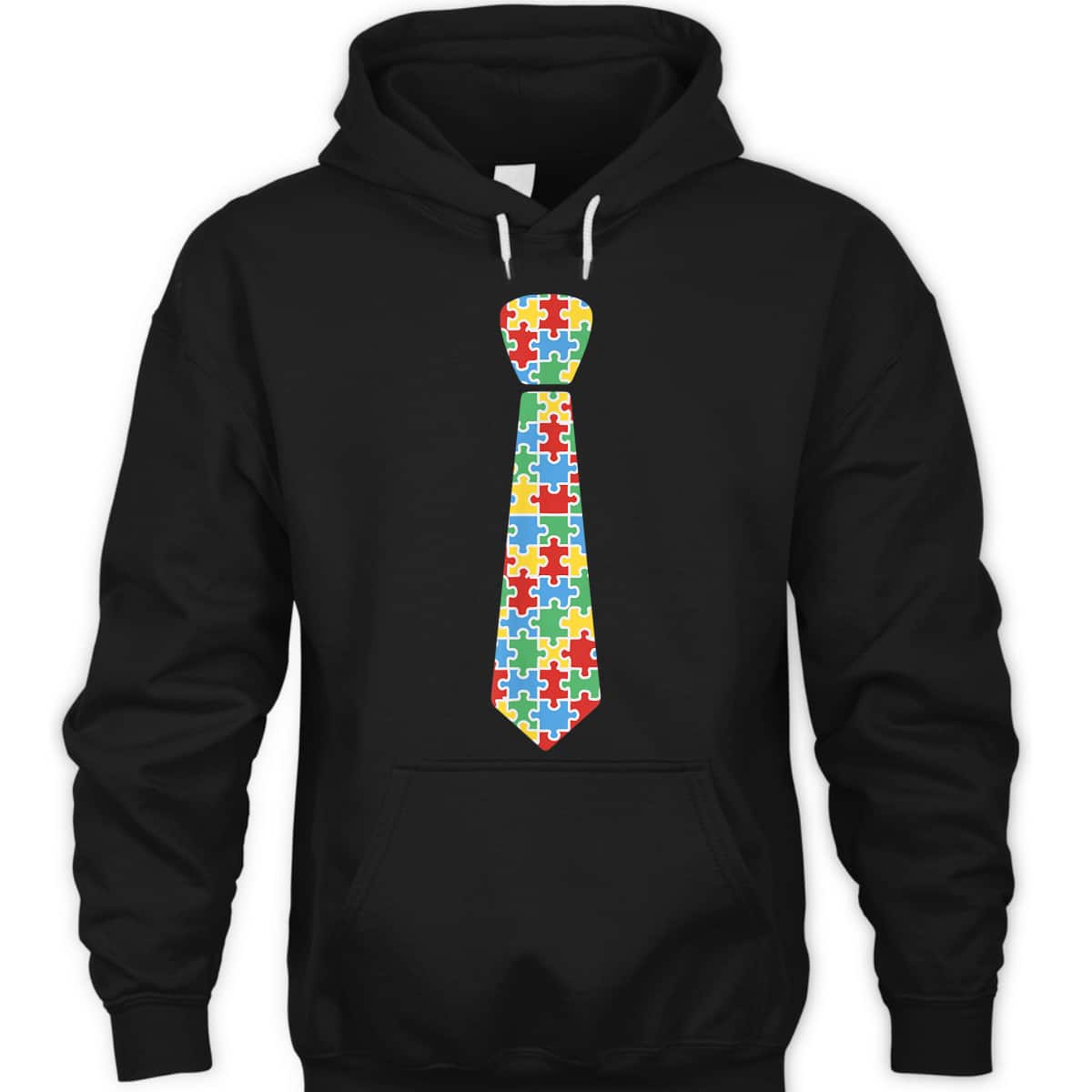 Autism Awareness Puzzle Necktie Ribbon Autistic Boys T-Shirt