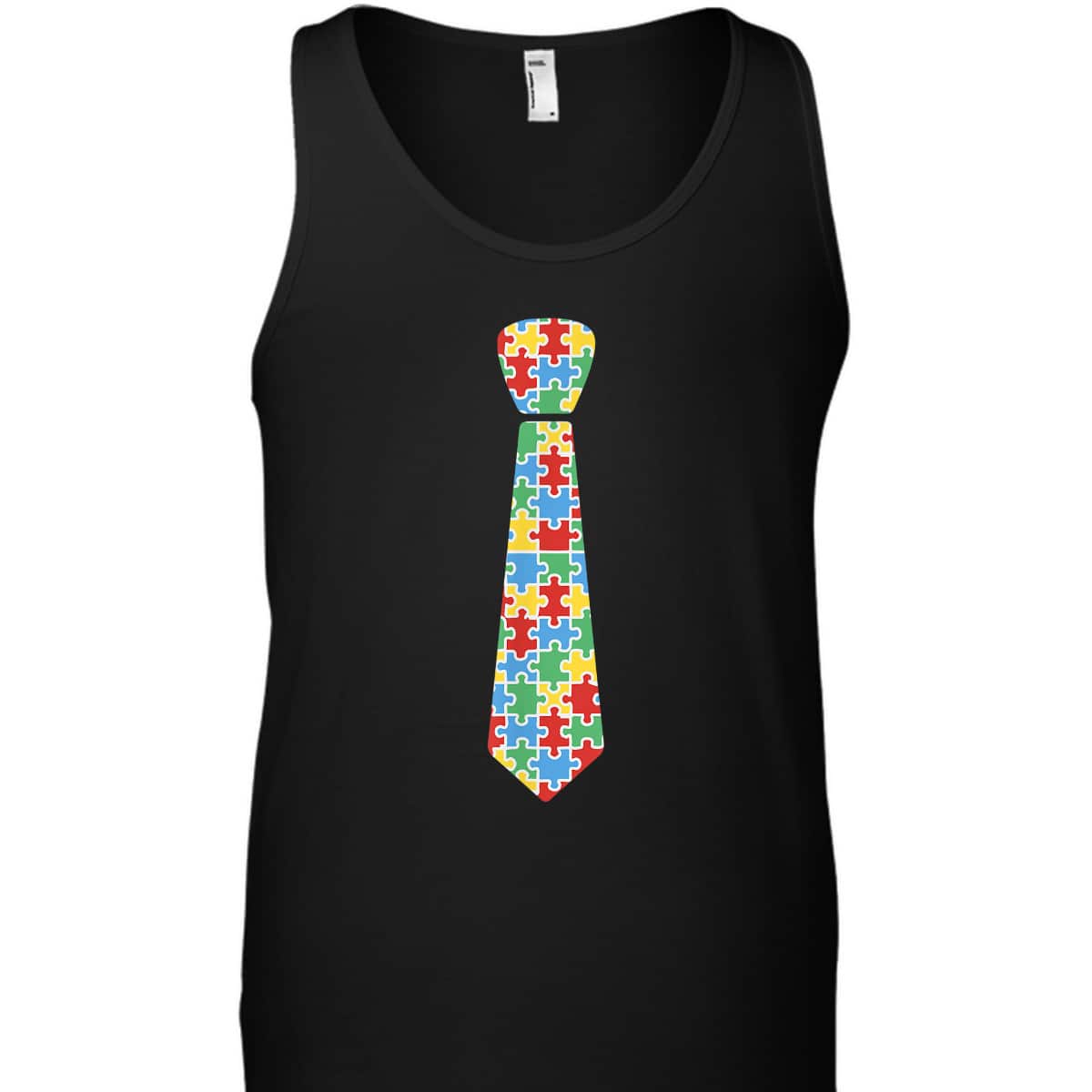 Autism Awareness Puzzle Necktie Ribbon Autistic Boys T-Shirt Autism Awareness Puzzle Necktie Ribbon Autistic Boys T-Shirt