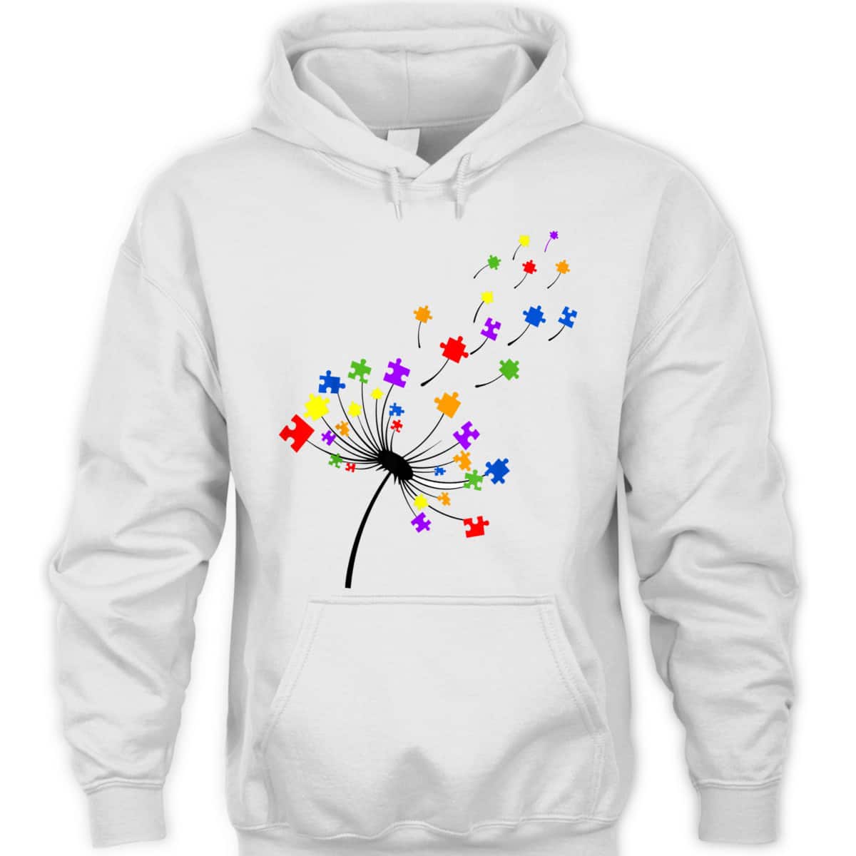 Dandelion Puzzle Piece Autism Awareness Flower Boys Girls T-Shirt Dandelion Puzzle Piece Autism Awareness Flower Boys Girls T-Shirt