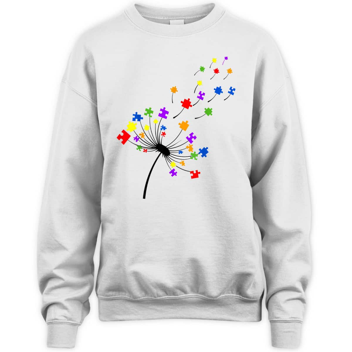 Dandelion Puzzle Piece Autism Awareness Flower Boys Girls T-Shirt Dandelion Puzzle Piece Autism Awareness Flower Boys Girls T-Shirt