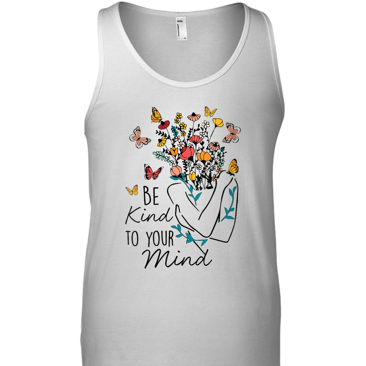Womens Women Be Kind To Your Mind Flower Mental Health Awareness T-Shirt