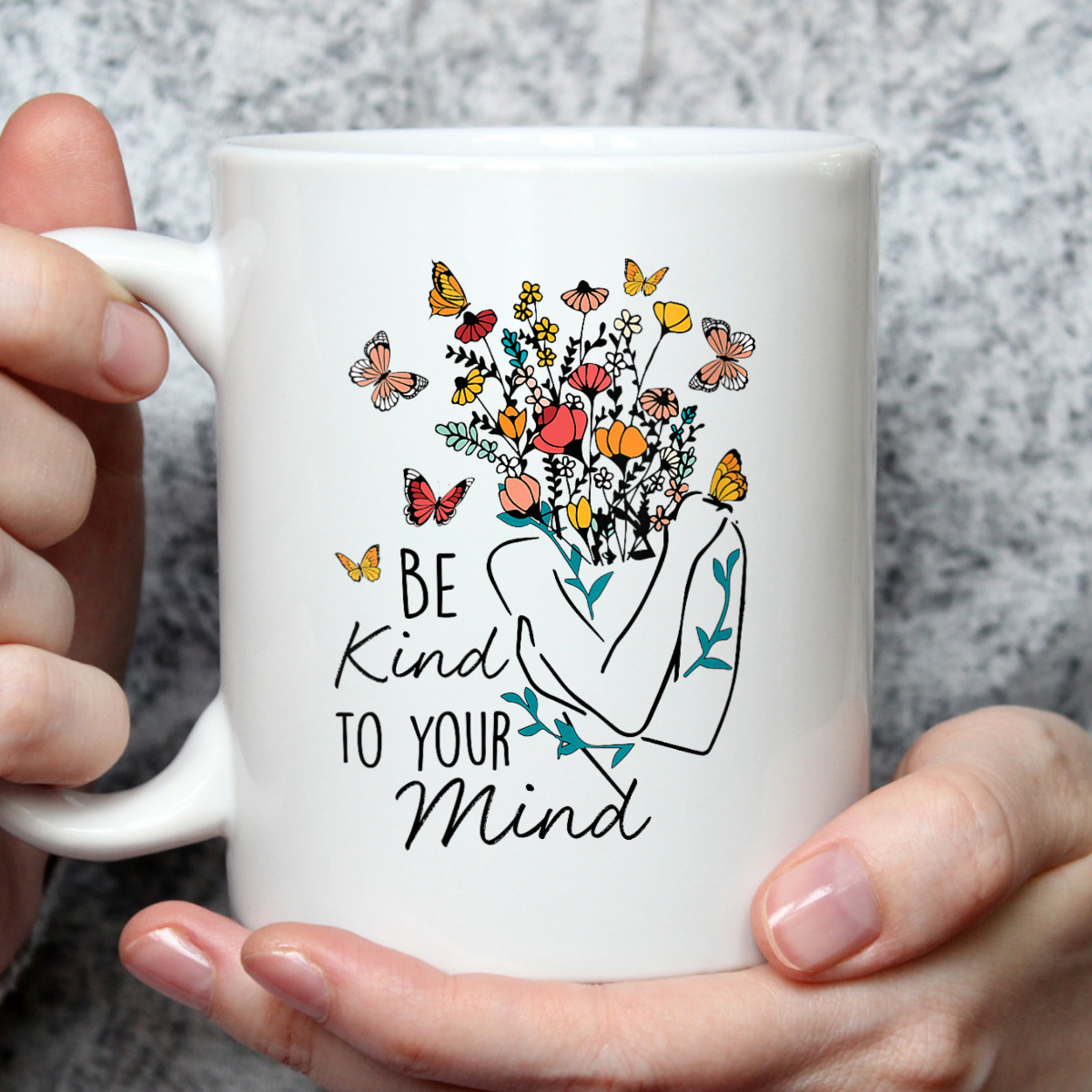 Womens Women Be Kind To Your Mind Flower Mental Health Awareness T-Shirt Womens Women Be Kind To Your Mind Flower Mental Health Awareness T-Shirt