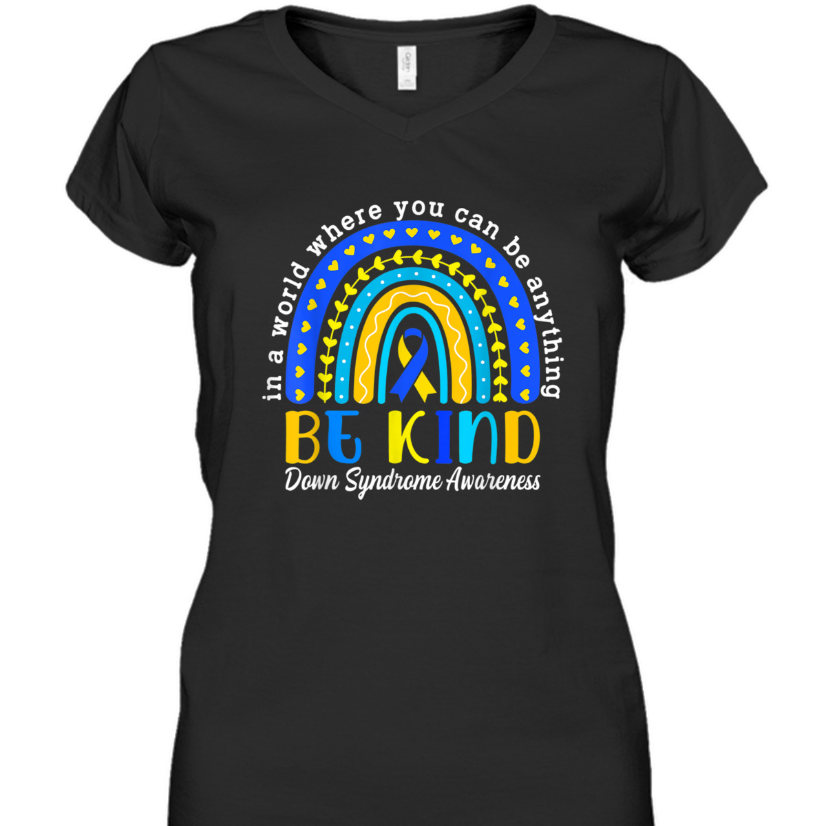 Down Syndrome Blue Yellow Rainbow Down Syndrome Awareness T-Shirt Down Syndrome Blue Yellow Rainbow Down Syndrome Awareness T-Shirt
