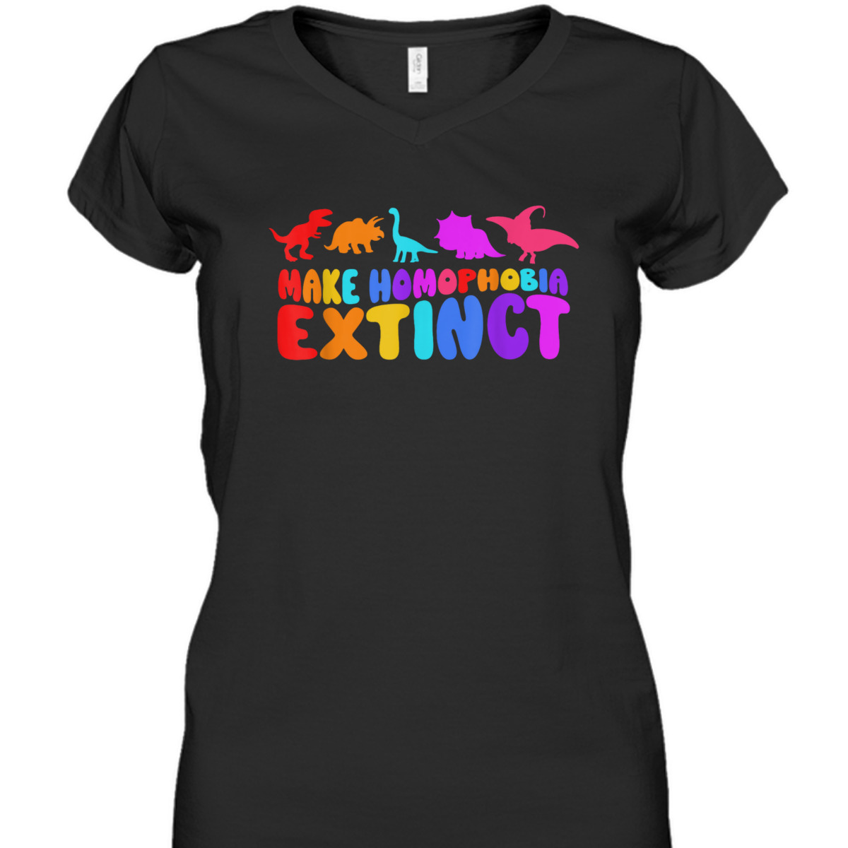 Make Homophobia Extinct LGBT Pride Equality Rainbow Dinosaur T-Shirt Make Homophobia Extinct LGBT Pride Equality Rainbow Dinosaur T-Shirt