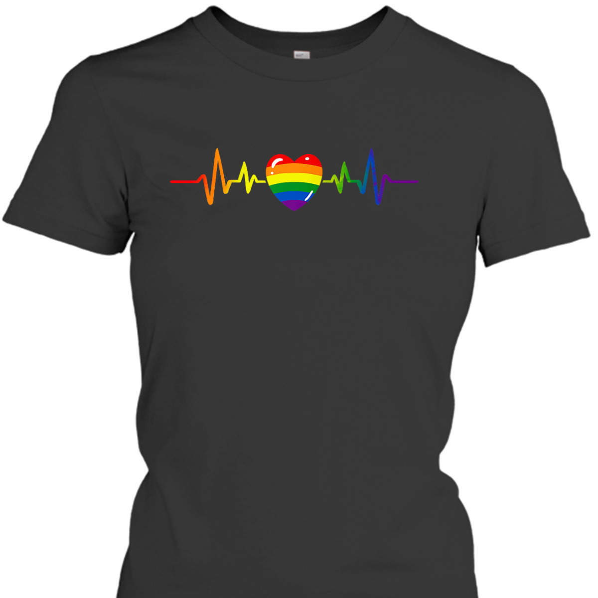 Gay Pride Rainbow Heartbeat LGBTQ Month Gender Equality T-Shirt Gay Pride Rainbow Heartbeat LGBTQ Month Gender Equality T-Shirt