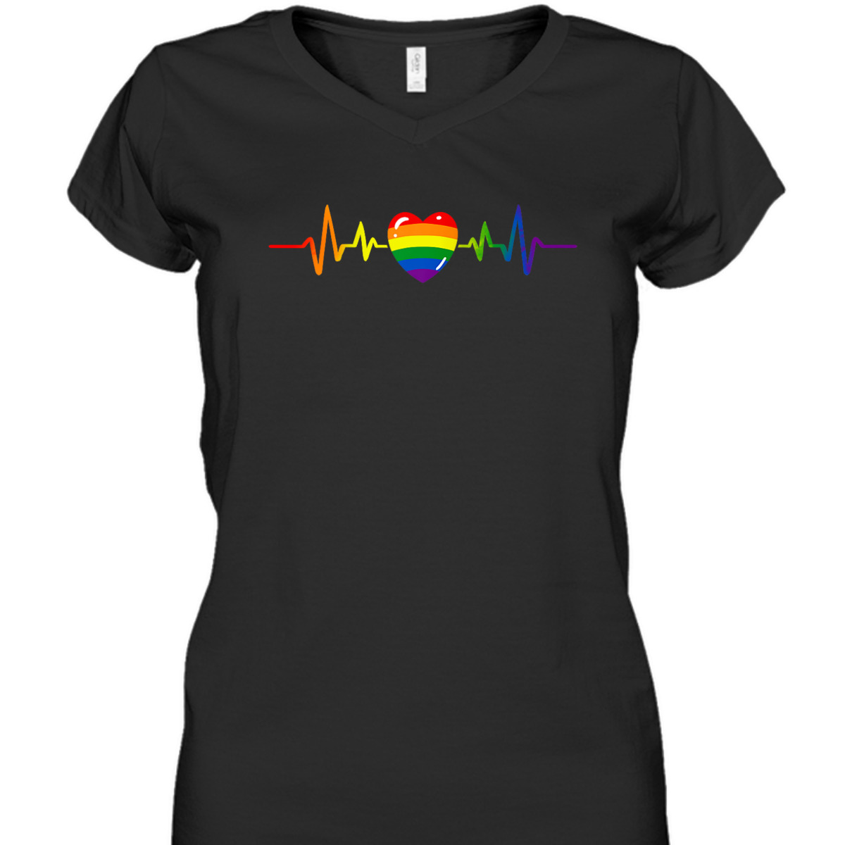 Gay Pride Rainbow Heartbeat LGBTQ Month Gender Equality T-Shirt Gay Pride Rainbow Heartbeat LGBTQ Month Gender Equality T-Shirt