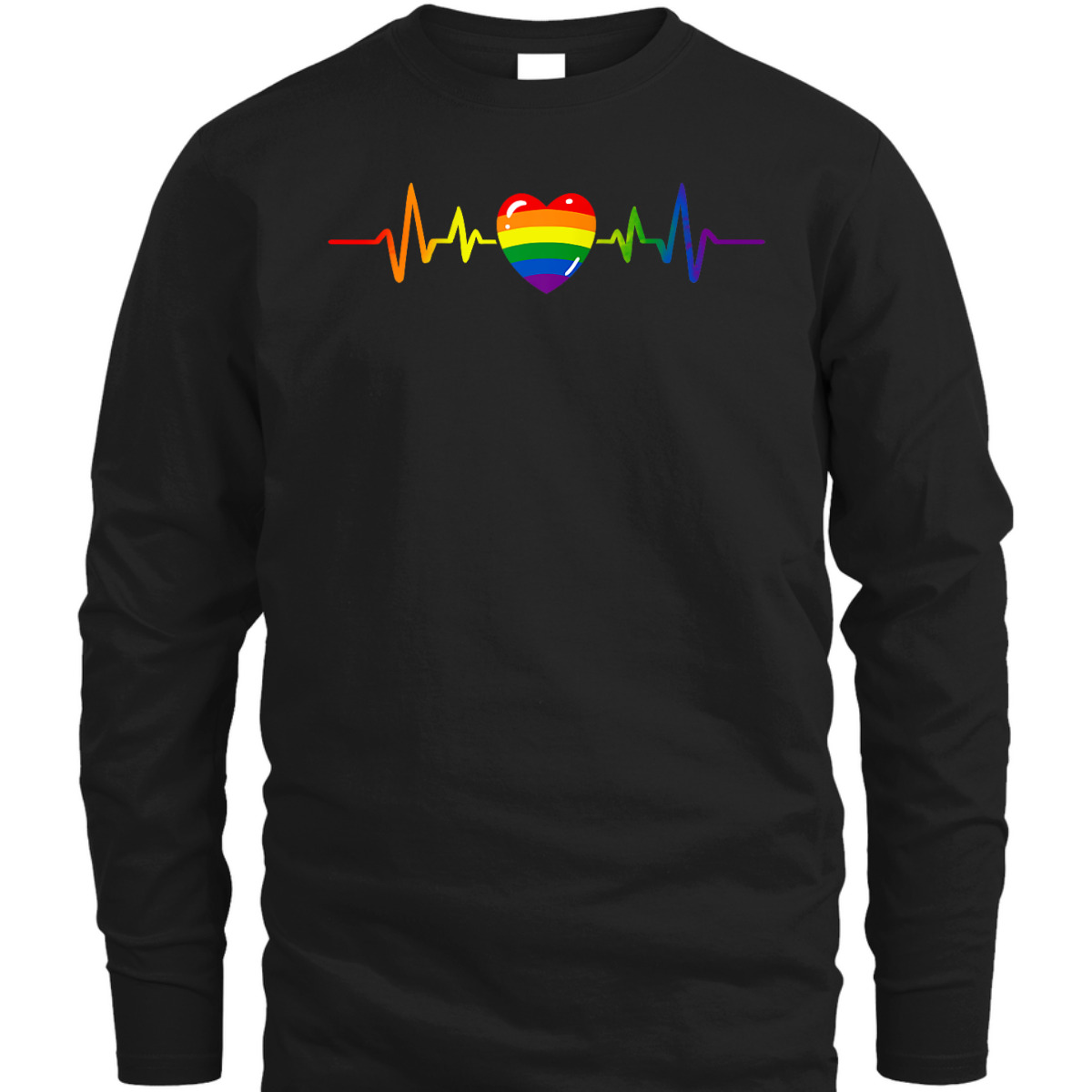 Gay Pride Rainbow Heartbeat LGBTQ Month Gender Equality T-Shirt Gay Pride Rainbow Heartbeat LGBTQ Month Gender Equality T-Shirt
