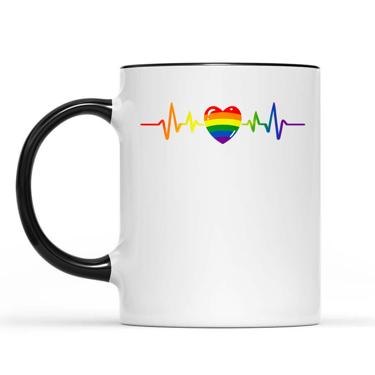 Gay Pride Rainbow Heartbeat LGBTQ Month Gender Equality T-Shirt Gay Pride Rainbow Heartbeat LGBTQ Month Gender Equality T-Shirt