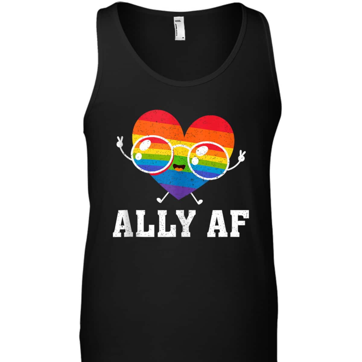 Ally AF Heart Rainbow Lesbian Love Equality Gay Pride Month T-Shirt Ally AF Heart Rainbow Lesbian Love Equality Gay Pride Month T-Shirt