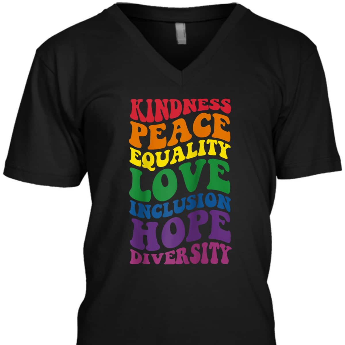 Groovy Kindness Peace Equality Rainbow Flag LGBTQ Ally Pride T-Shirt Groovy Kindness Peace Equality Rainbow Flag LGBTQ Ally Pride T-Shirt
