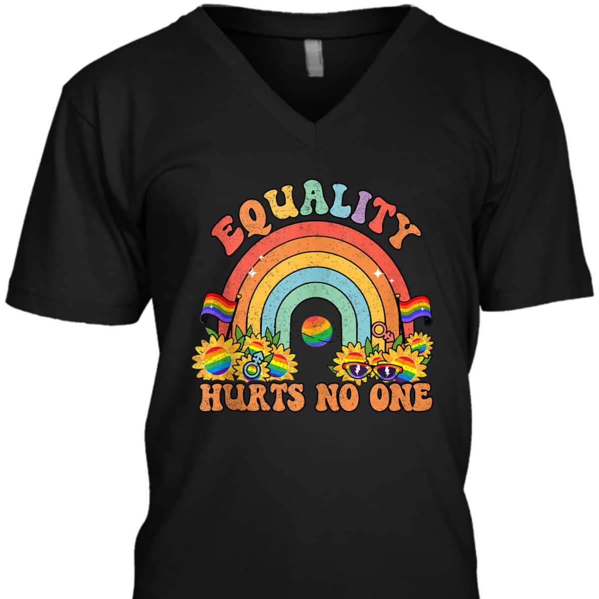 Equality Hurts No One Rainbow LGBT Gay Pride Human Rights T-Shirt Equality Hurts No One Rainbow LGBT Gay Pride Human Rights T-Shirt