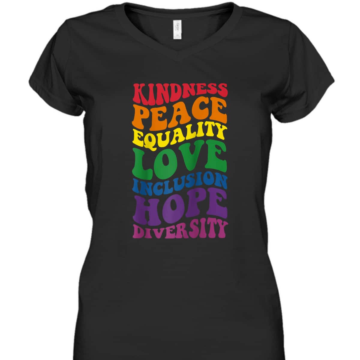 Groovy Kindness Peace Equality Rainbow Flag LGBTQ Ally Pride T-Shirt Groovy Kindness Peace Equality Rainbow Flag LGBTQ Ally Pride T-Shirt
