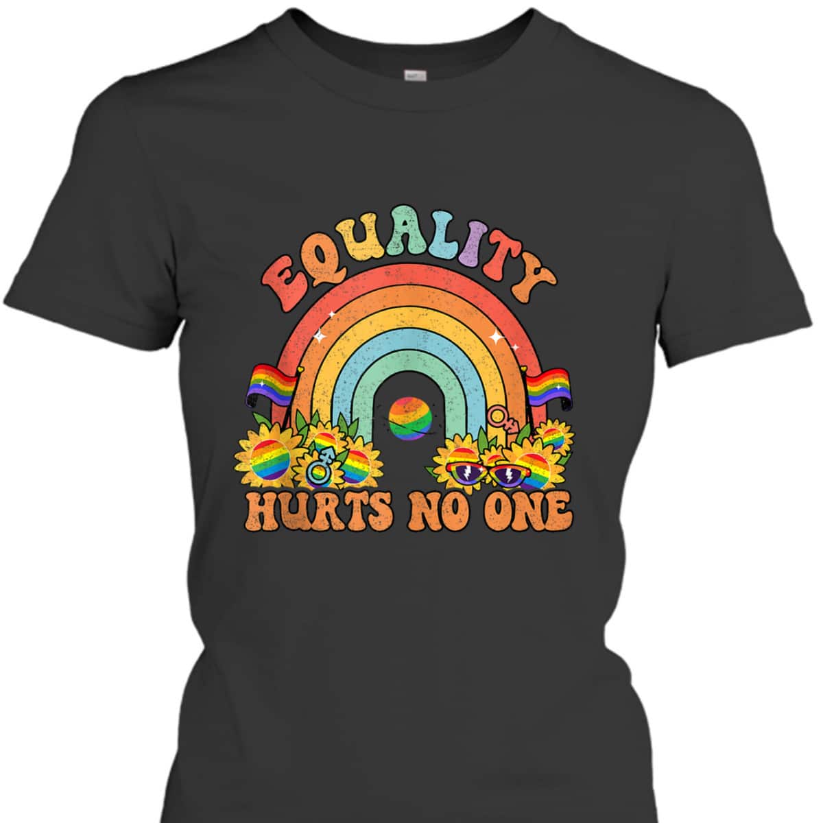 Equality Hurts No One Rainbow LGBT Gay Pride Human Rights T-Shirt Equality Hurts No One Rainbow LGBT Gay Pride Human Rights T-Shirt