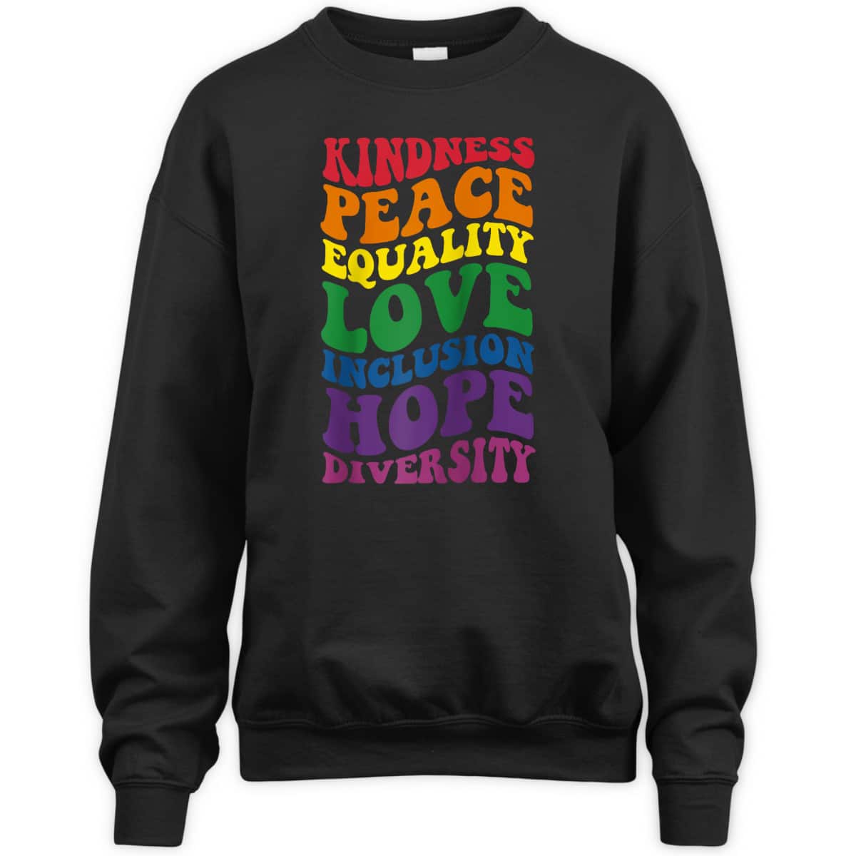 Groovy Kindness Peace Equality Rainbow Flag LGBTQ Ally Pride T-Shirt Groovy Kindness Peace Equality Rainbow Flag LGBTQ Ally Pride T-Shirt