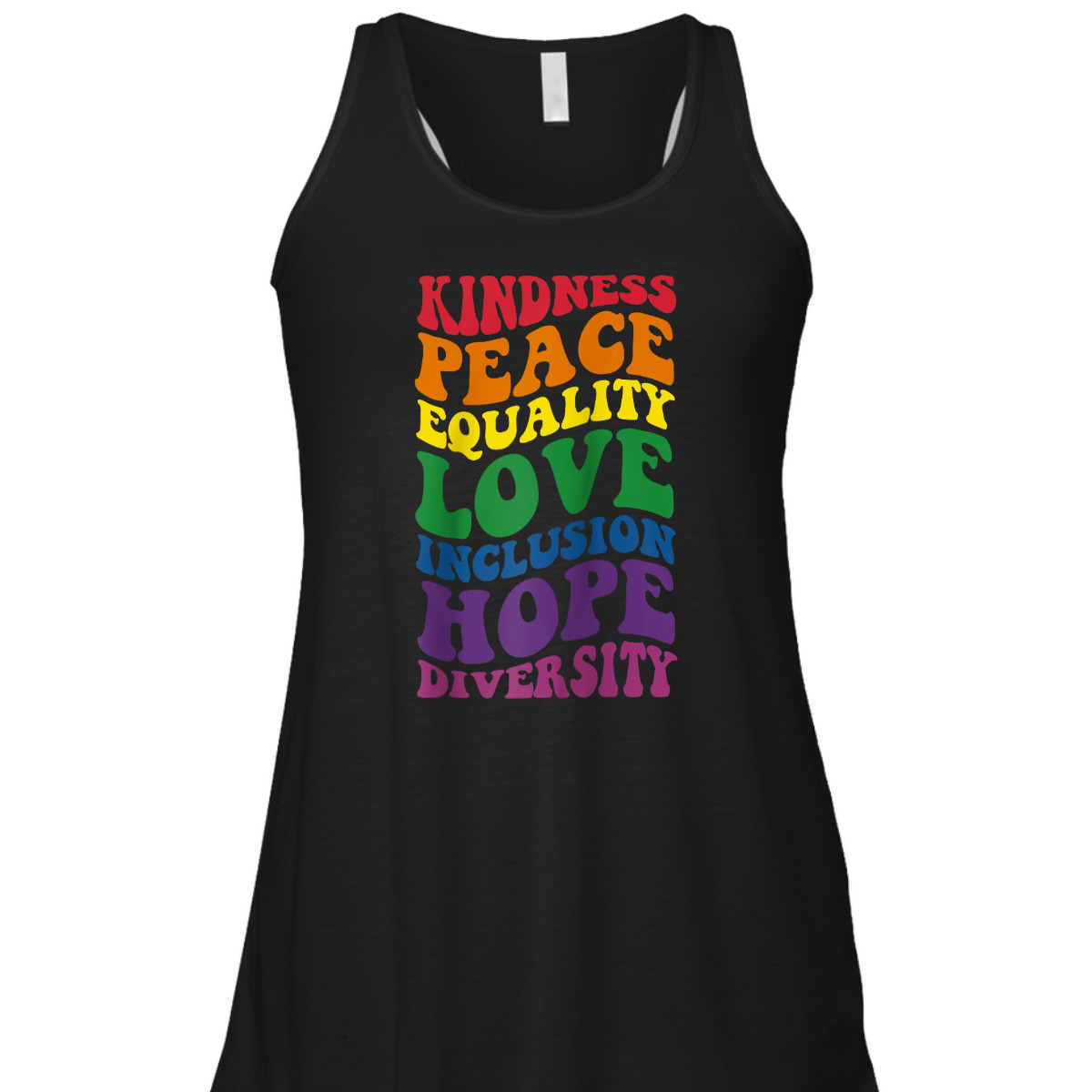 Groovy Kindness Peace Equality Rainbow Flag LGBTQ Ally Pride T-Shirt Groovy Kindness Peace Equality Rainbow Flag LGBTQ Ally Pride T-Shirt