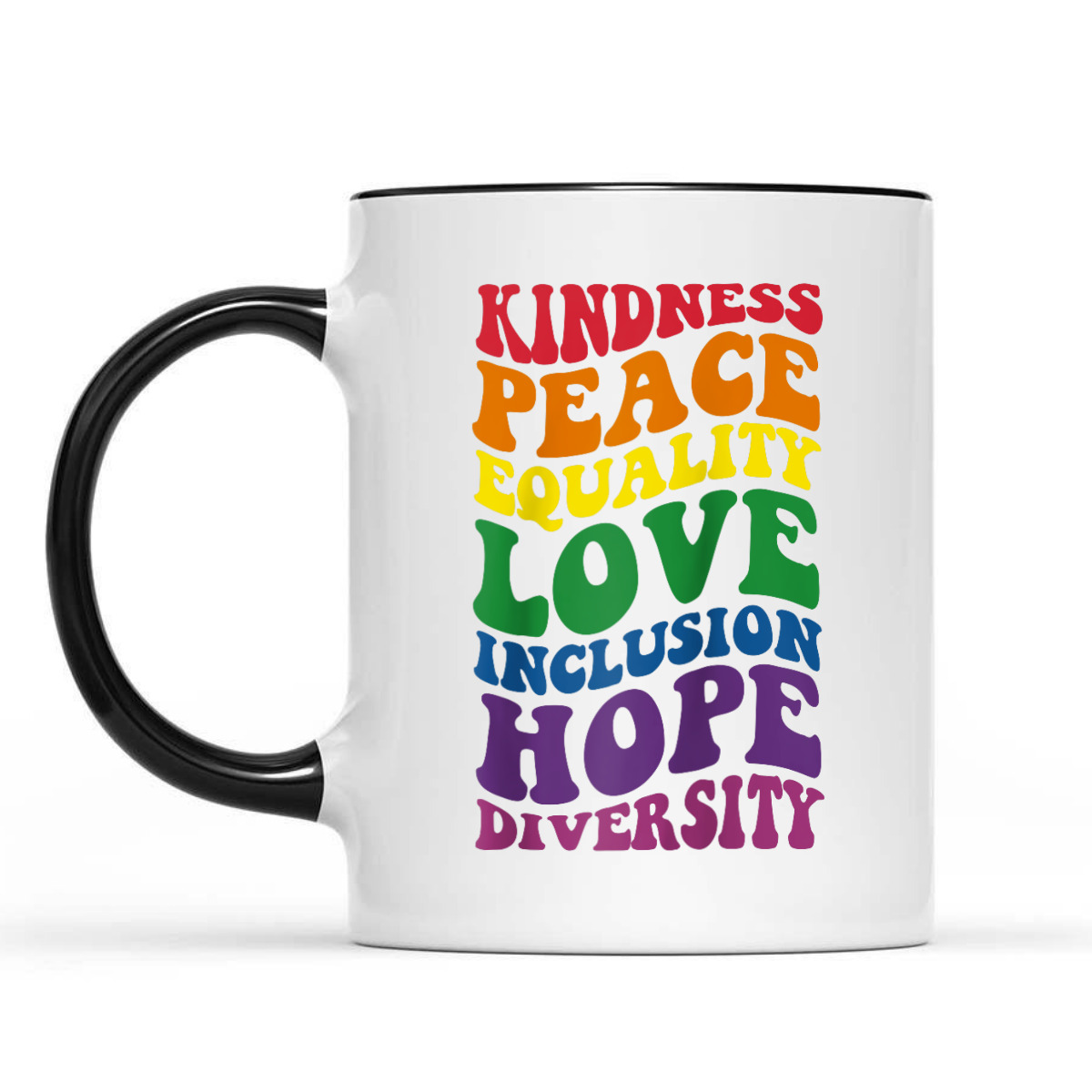 Groovy Kindness Peace Equality Rainbow Flag LGBTQ Ally Pride T-Shirt Groovy Kindness Peace Equality Rainbow Flag LGBTQ Ally Pride T-Shirt
