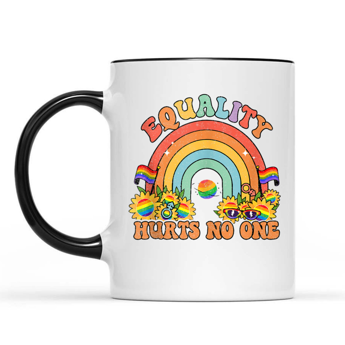 Equality Hurts No One Rainbow LGBT Gay Pride Human Rights T-Shirt Equality Hurts No One Rainbow LGBT Gay Pride Human Rights T-Shirt