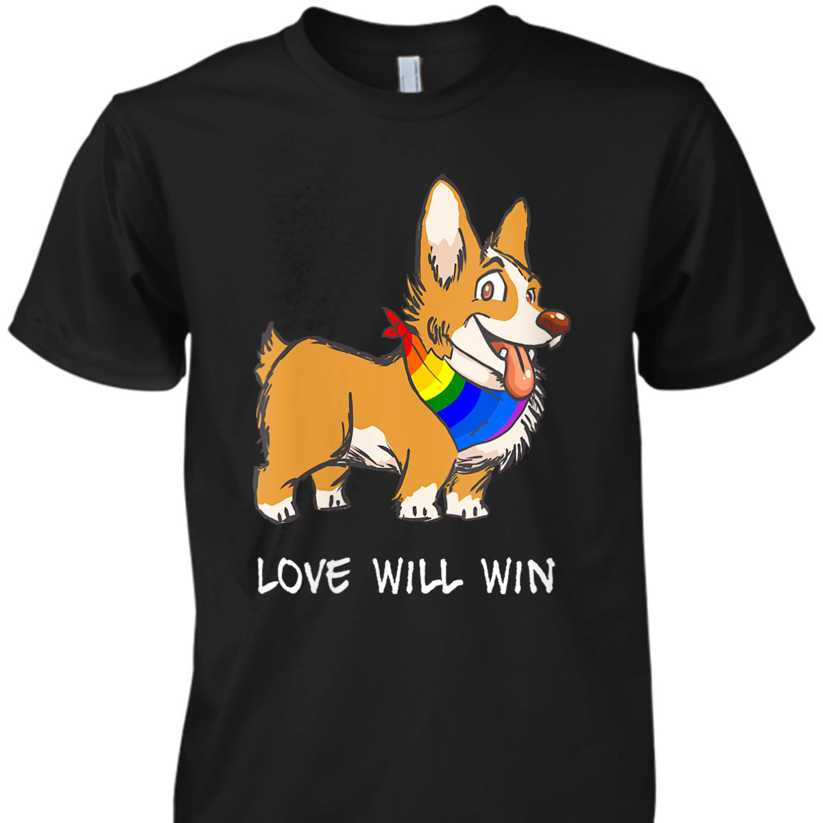 Womens Love Will Win LGBTQ Gay Pride Love Equality Cute Corgi Dog T-Shirt Womens Love Will Win LGBTQ Gay Pride Love Equality Cute Corgi Dog T-Shirt