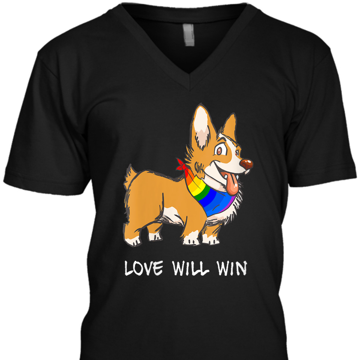 Womens Love Will Win LGBTQ Gay Pride Love Equality Cute Corgi Dog T-Shirt Womens Love Will Win LGBTQ Gay Pride Love Equality Cute Corgi Dog T-Shirt