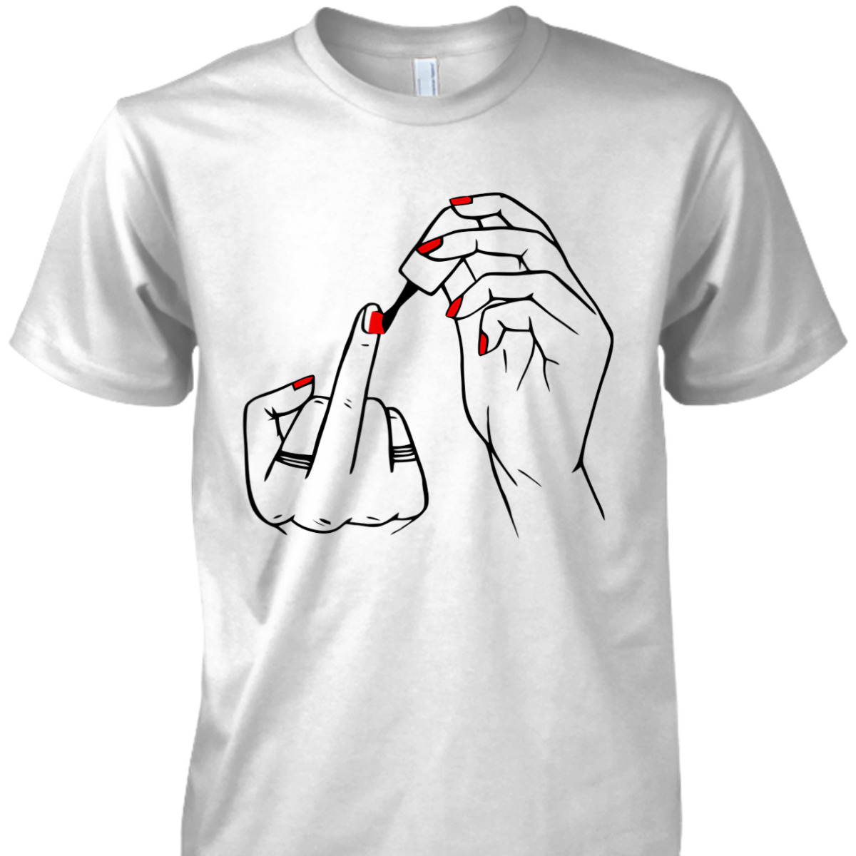 Women Hand Red Nail Polish Equality Equal Rights Feminism T-Shirt