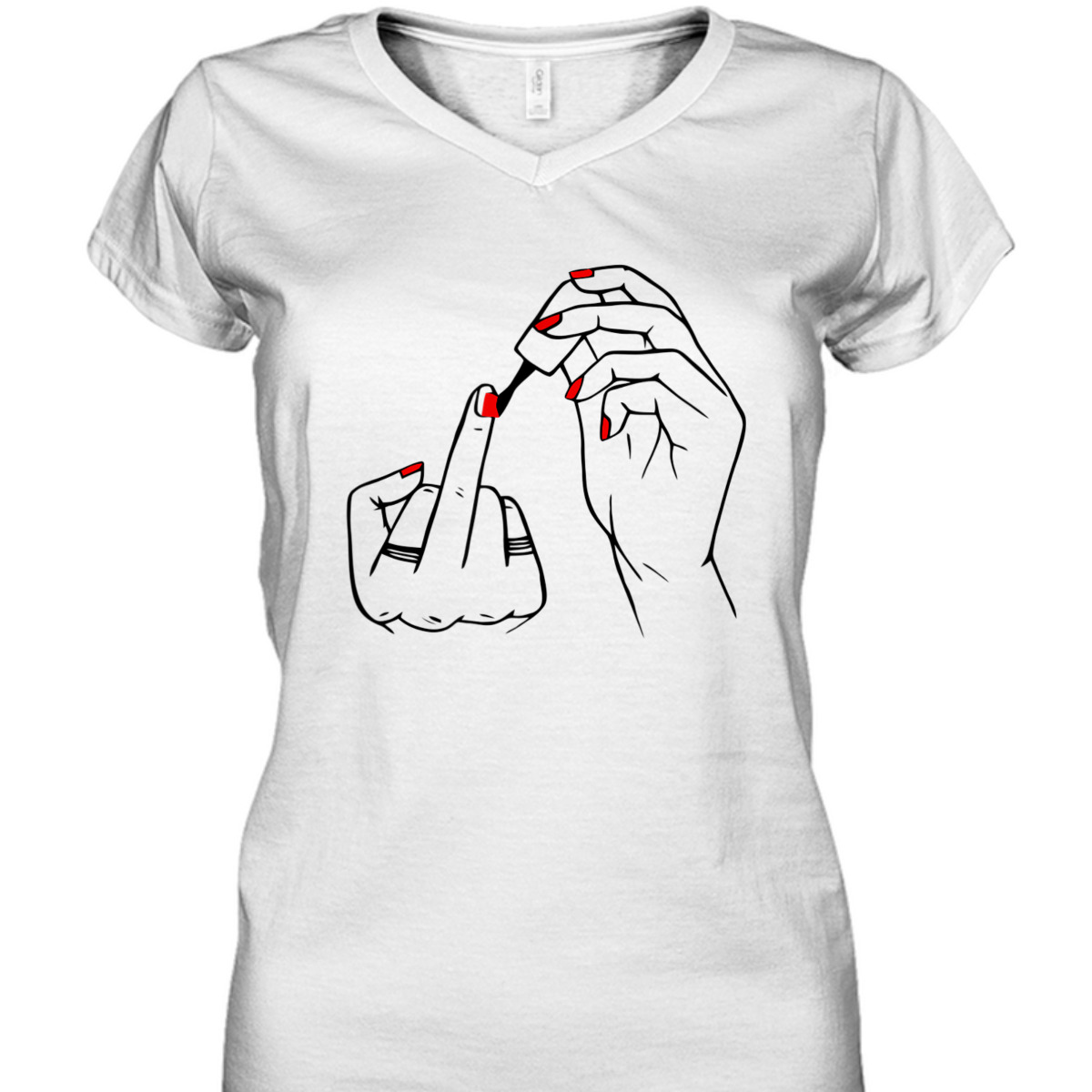 Women Hand Red Nail Polish Equality Equal Rights Feminism T-Shirt