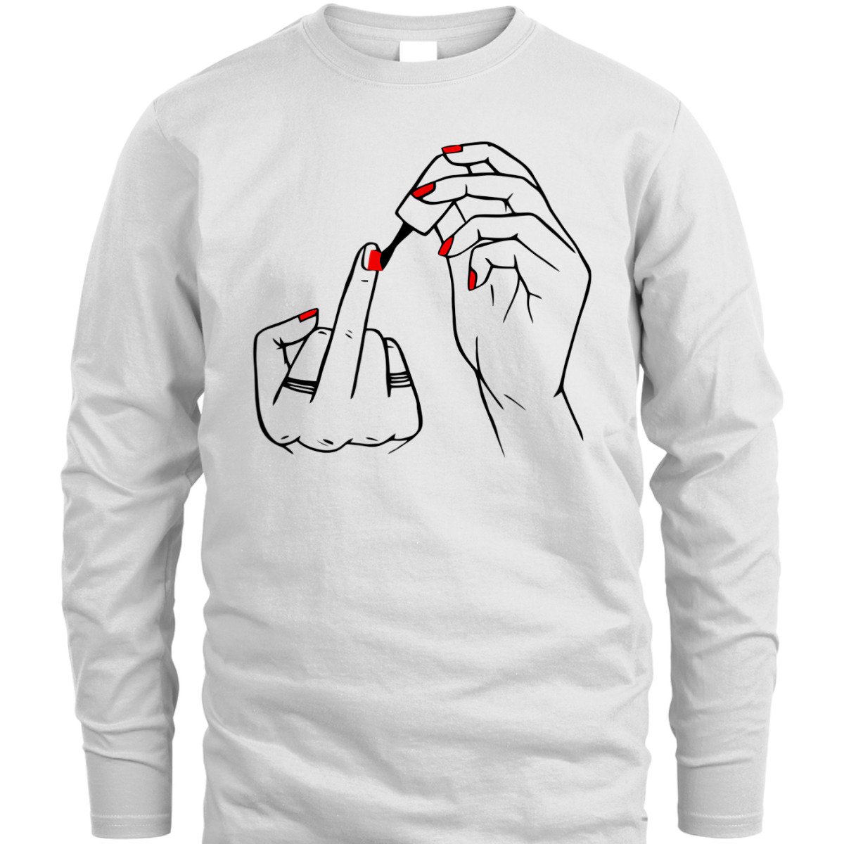 Women Hand Red Nail Polish Equality Equal Rights Feminism T-Shirt Women Hand Red Nail Polish Equality Equal Rights Feminism T-Shirt