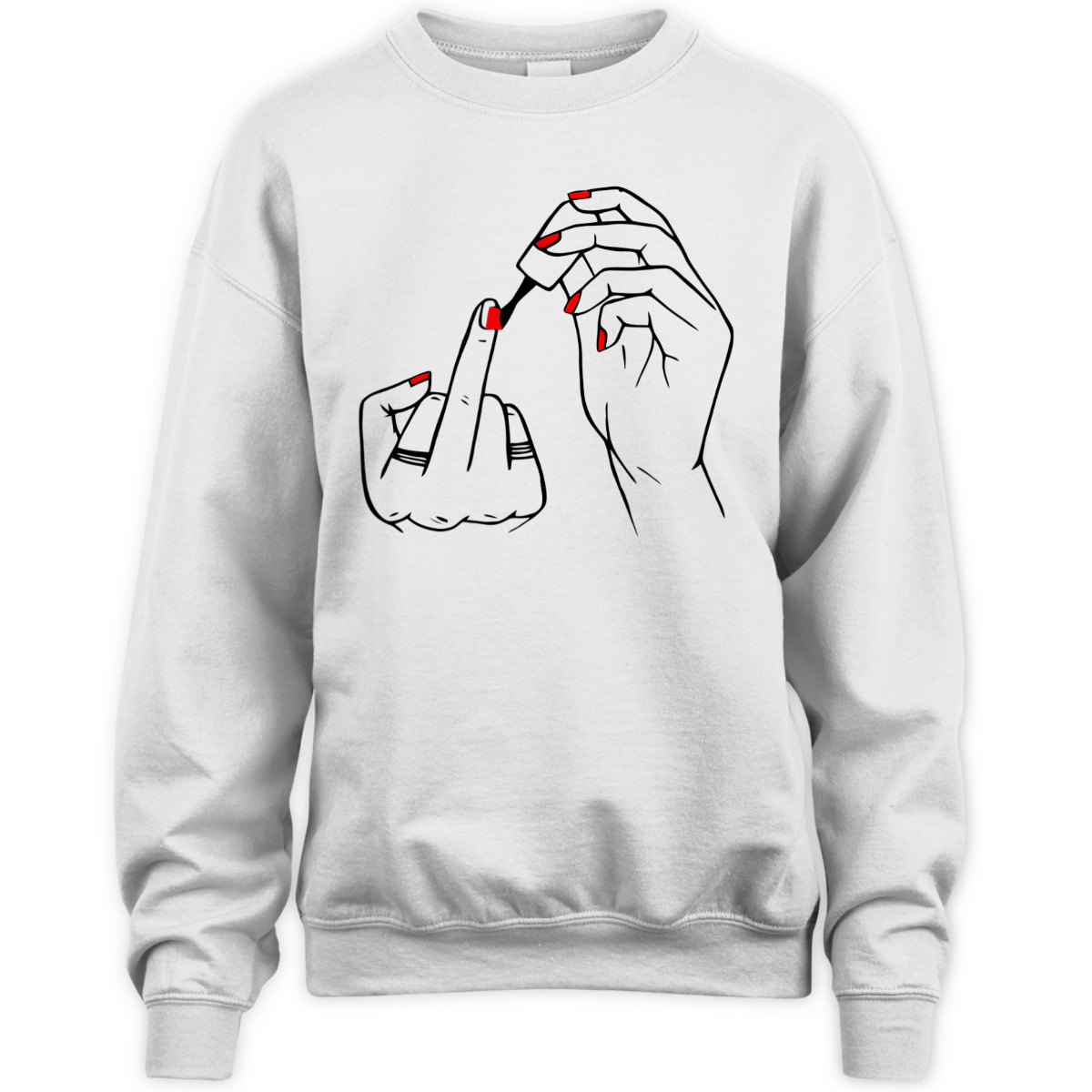 Women Hand Red Nail Polish Equality Equal Rights Feminism T-Shirt