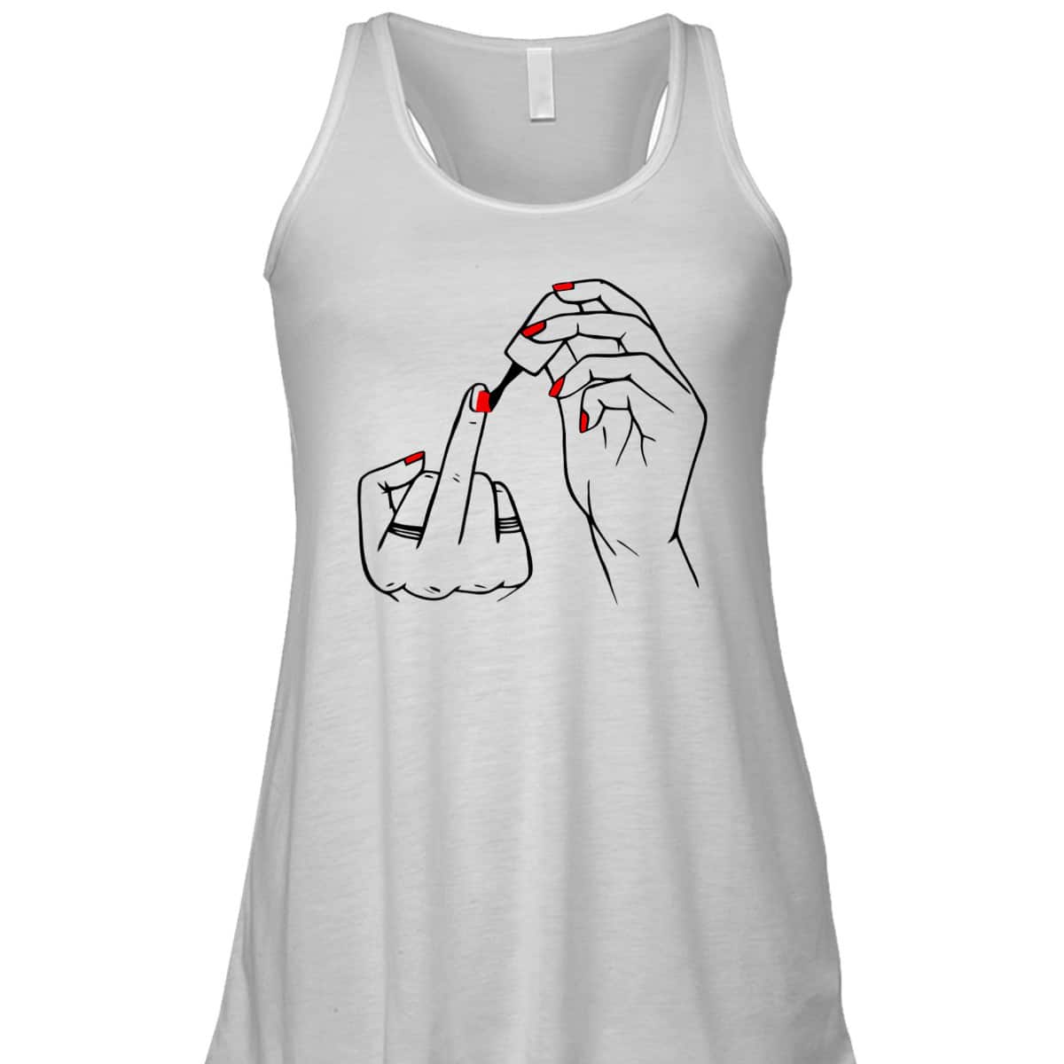 Women Hand Red Nail Polish Equality Equal Rights Feminism T-Shirt