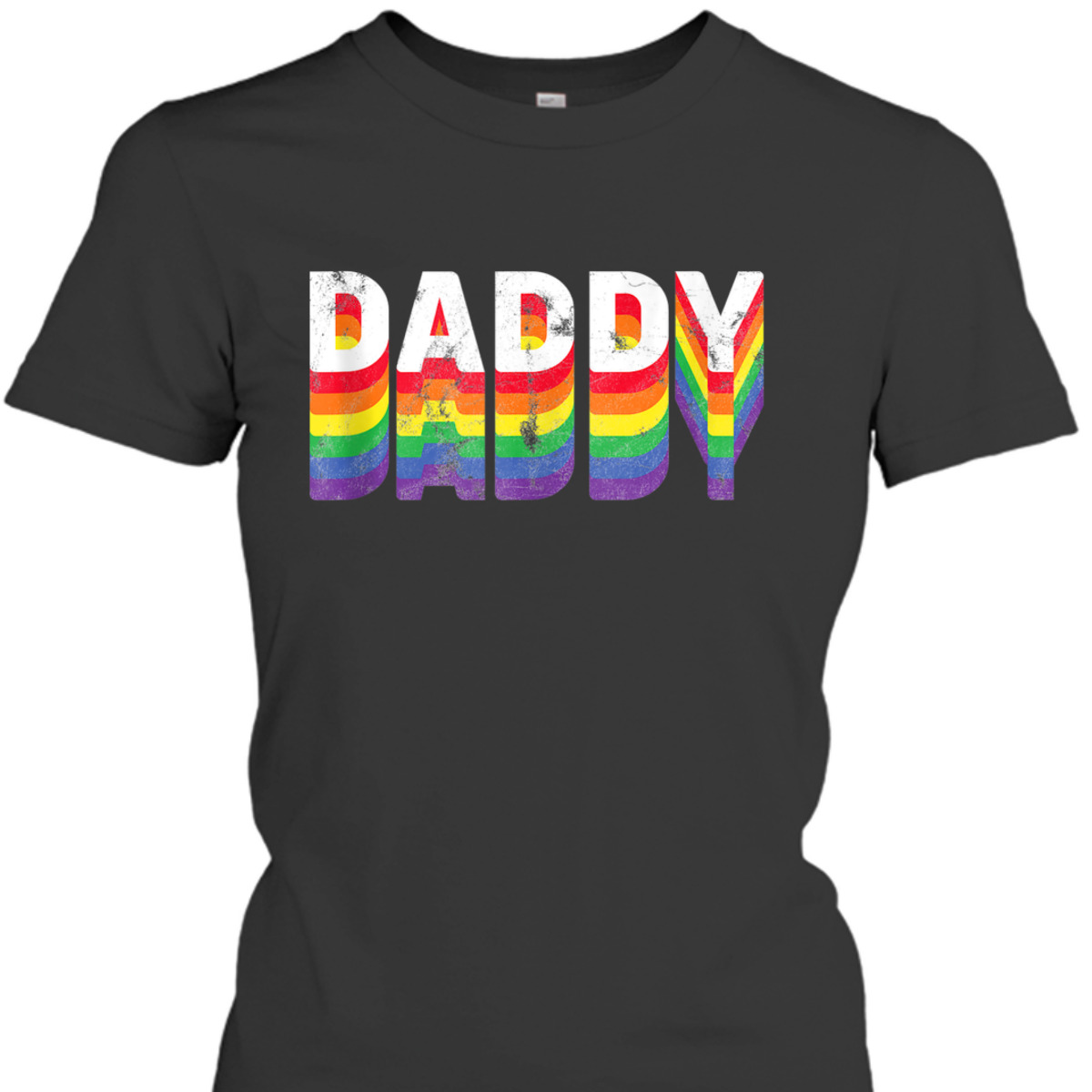 Daddy Gay Pride Retro Dad LGBT Rainbow Parade Equality Men T-Shirt