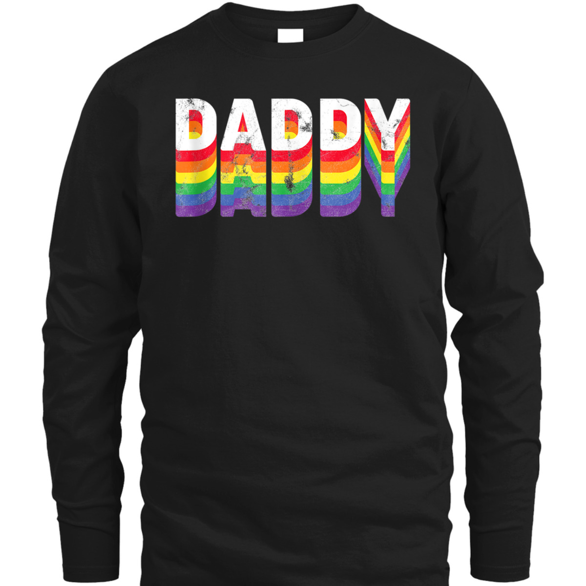 Daddy Gay Pride Retro Dad LGBT Rainbow Parade Equality Men T-Shirt