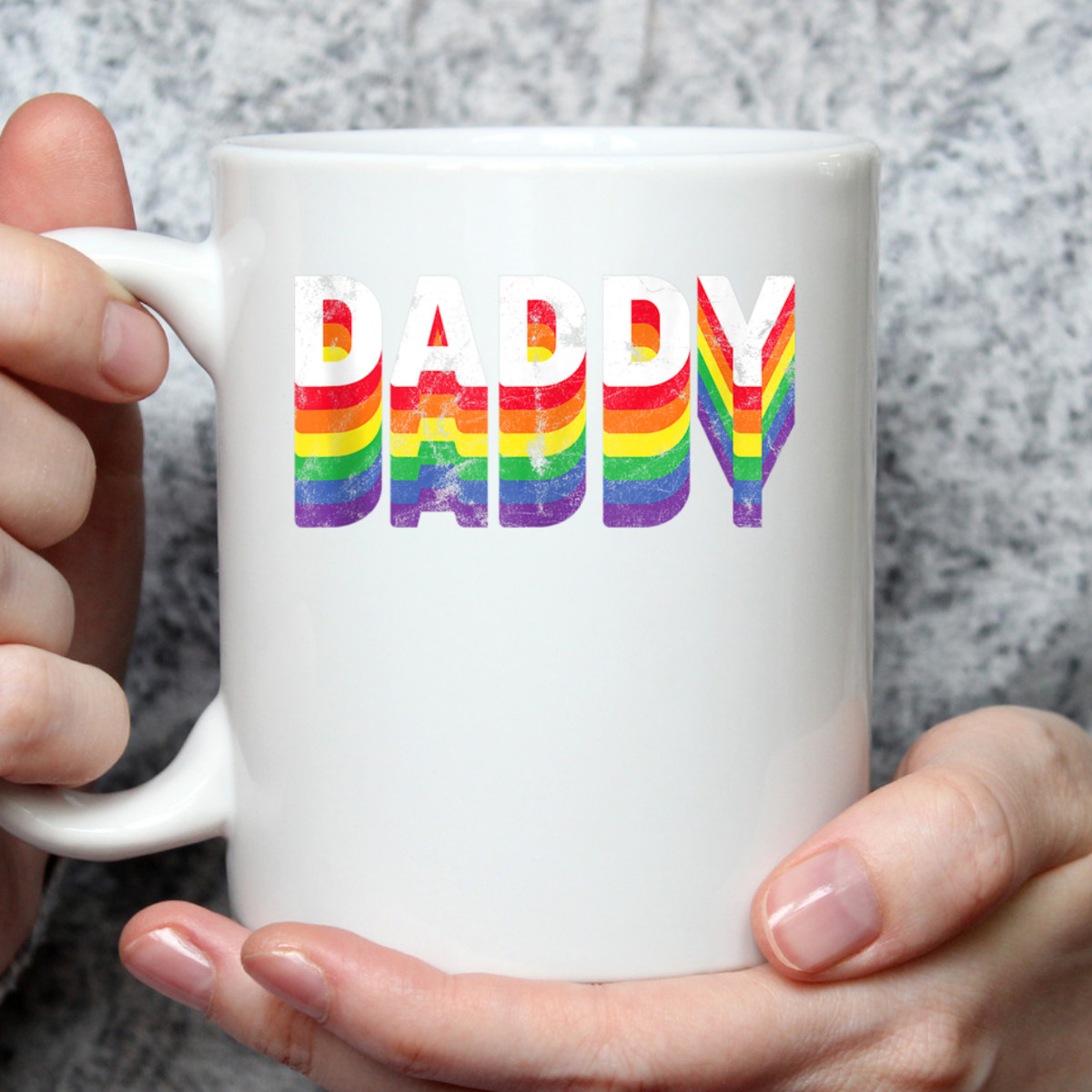 Daddy Gay Pride Retro Dad LGBT Rainbow Parade Equality Men T-Shirt