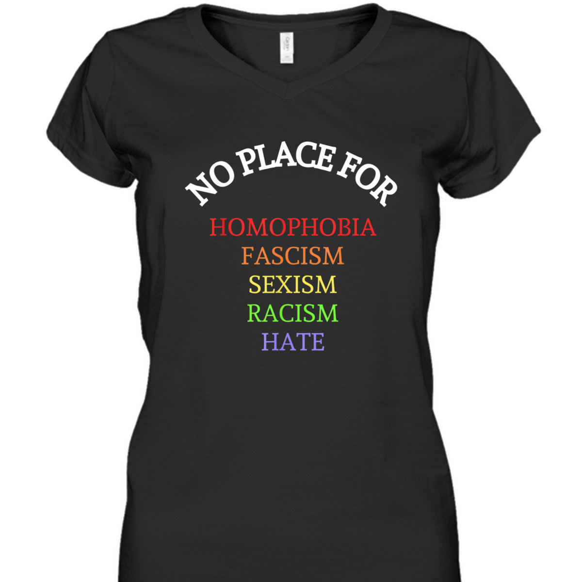 Equality No Place For Homophobia Fascism Racism Sexism Hate T-Shirt