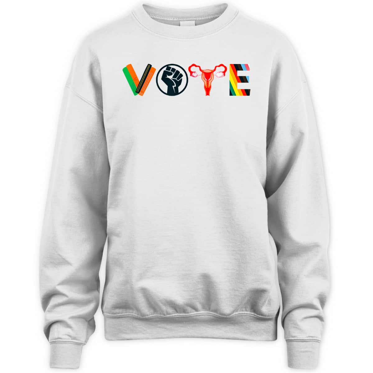 Vote Book Fist Uterus Politics Feminist Empower T-Shirt Vote Book Fist Uterus Politics Feminist Empower T-Shirt