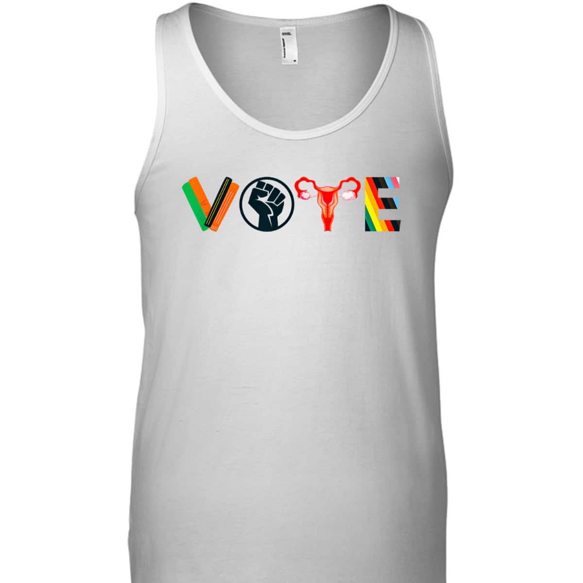 Vote Book Fist Uterus Politics Feminist Empower T-Shirt Vote Book Fist Uterus Politics Feminist Empower T-Shirt