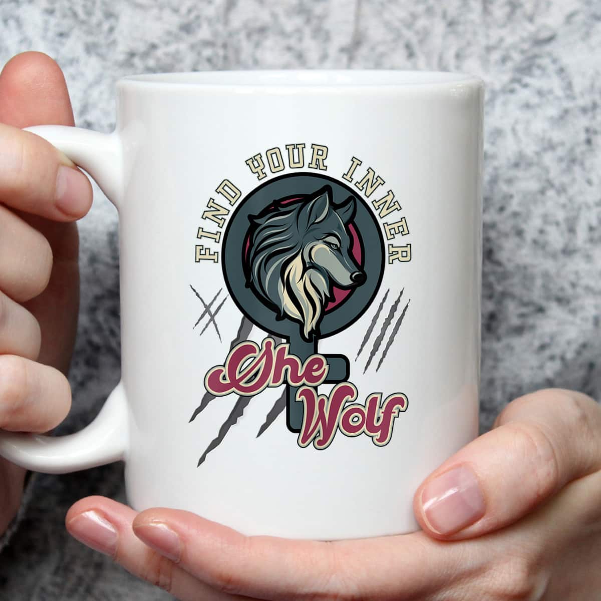 Womens Find Your Inner She Wolf Feminist Strong Female Graphic T-Shirt Womens Find Your Inner She Wolf Feminist Strong Female Graphic T-Shirt