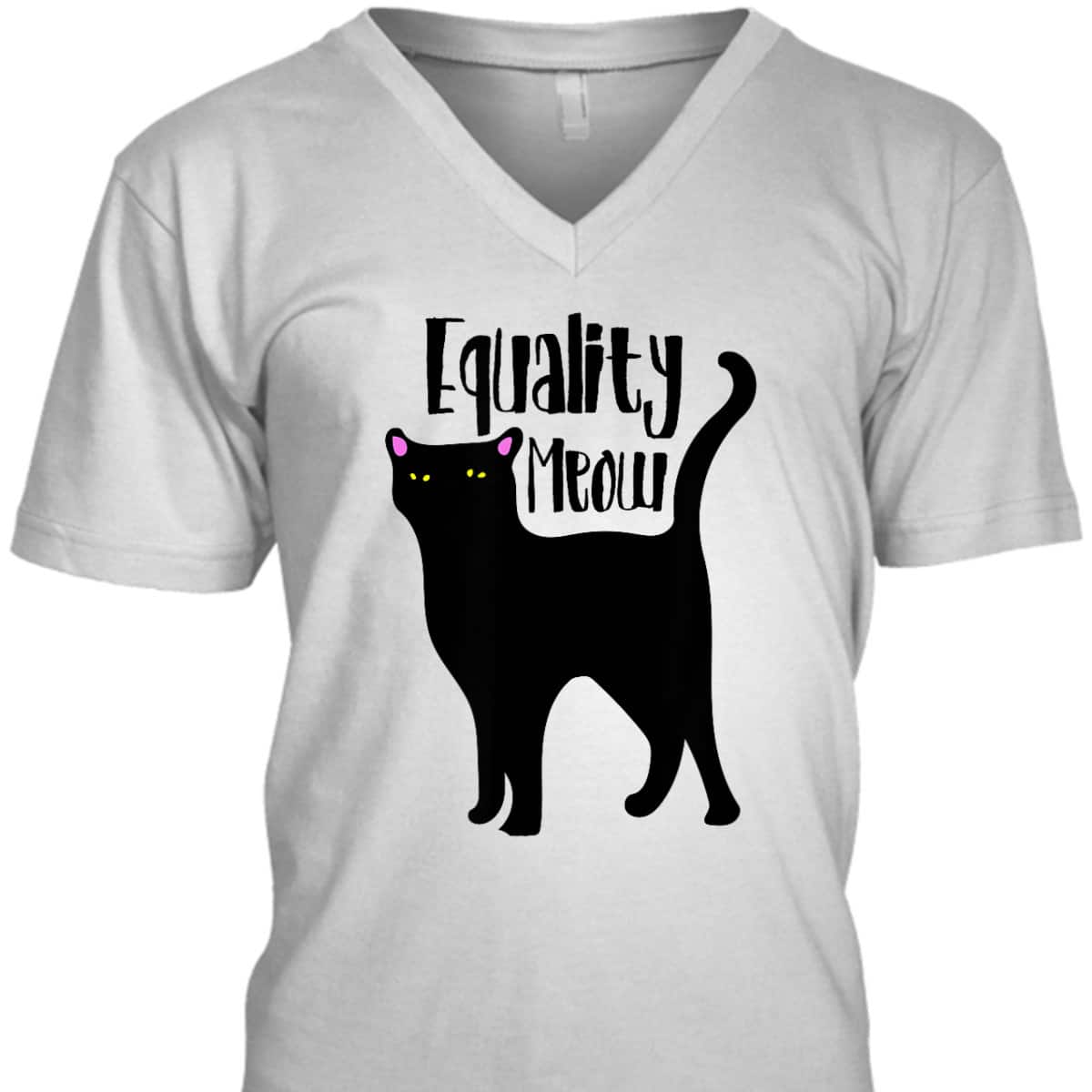 Equality Meow Cute Feminist Cat Feminism Cats T-Shirt